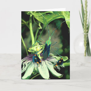 Tarjeta de saludo de flor de pasión