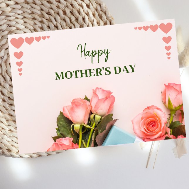 Tarjeta de saludo de flor rosa rosa rosa (Subido por el creador)