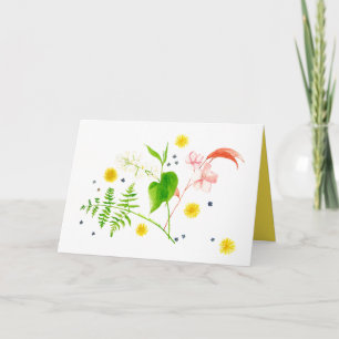 tarjeta de saludo de flor silvestre