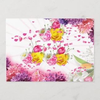 Tarjeta de saludo de flores 5X7