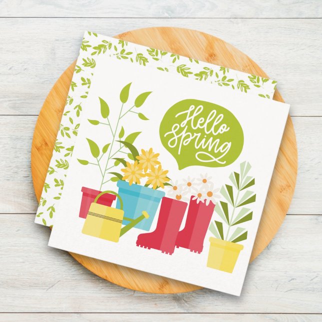 Tarjeta de saludo de flores de jardín de primavera (Subido por el creador)