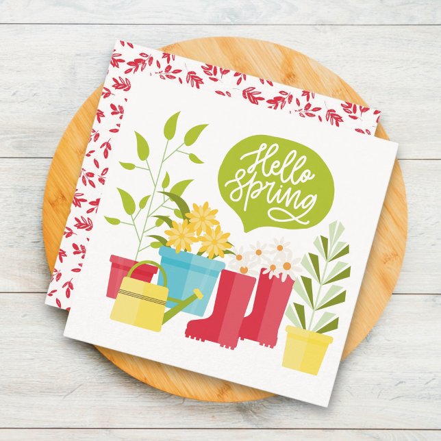 Tarjeta de saludo de flores de jardín de primavera (Subido por el creador)