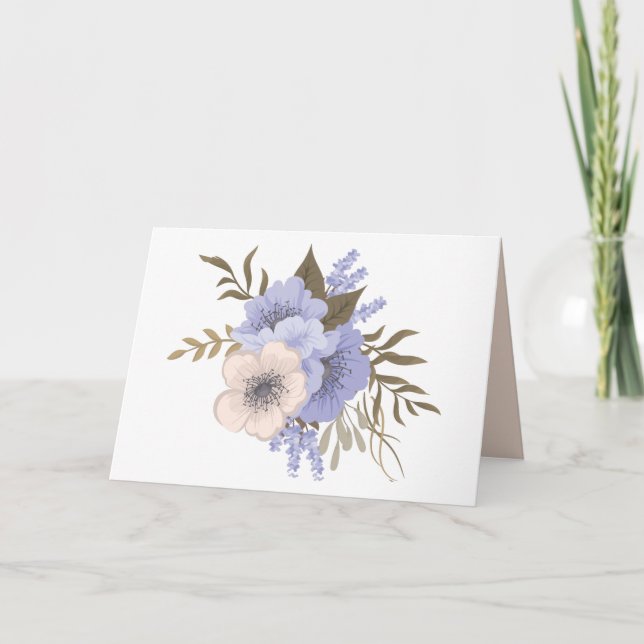 tarjeta de saludo de flores de primavera (Anverso)