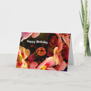 Tarjeta de saludo de flores de primavera - persona