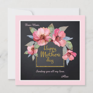 Tarjeta de saludo de Flores del Día de la Madre