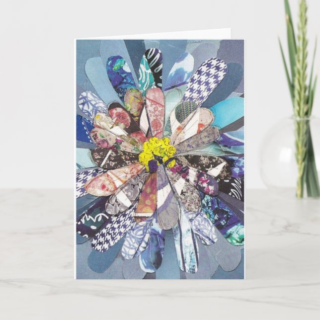 Tarjeta de saludo de flores en llamas (Anverso)