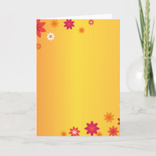 Tarjeta de saludo de Flores naranjas