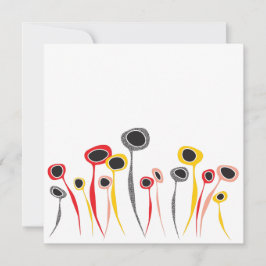 Tarjeta de saludo de Flores Retro