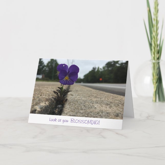 tarjeta de saludo de flores silvestres urbanas (fe (Anverso)