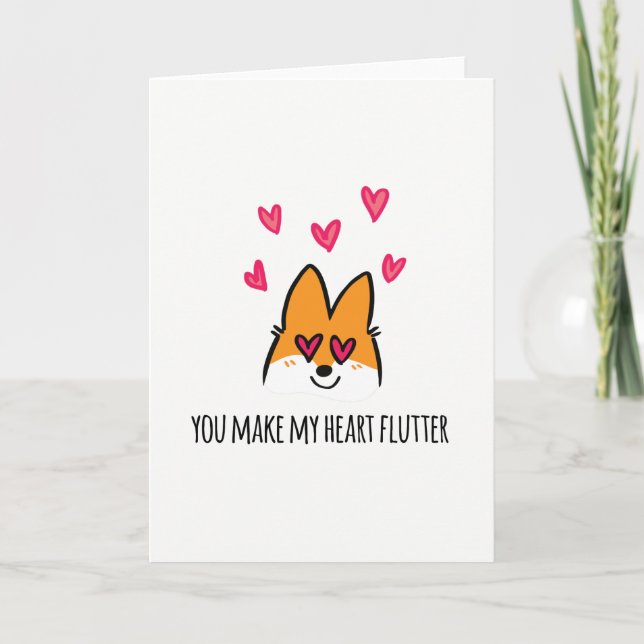 Tarjeta de saludo de Flutter Heart (Anverso)