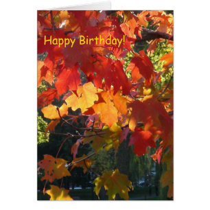 Tarjeta de saludo de Foliage de otoño