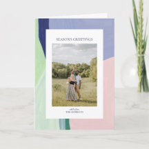 Tarjeta de saludo de foto de Navidad festiva artís