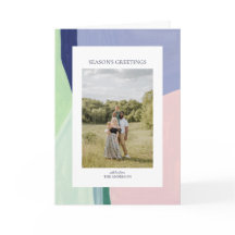 Tarjeta de saludo de foto de Navidad festiva artís