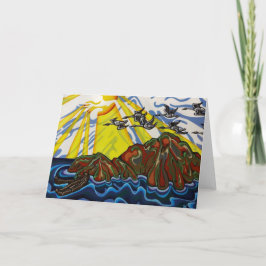 Tarjeta de saludo de gansos