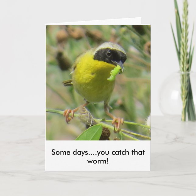 Tarjeta de saludo de garganta amarilla (Anverso)