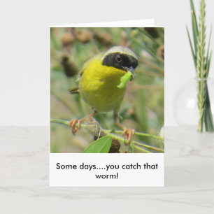 Tarjeta de saludo de garganta amarilla