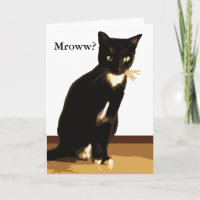 Tarjeta de saludo de gato
