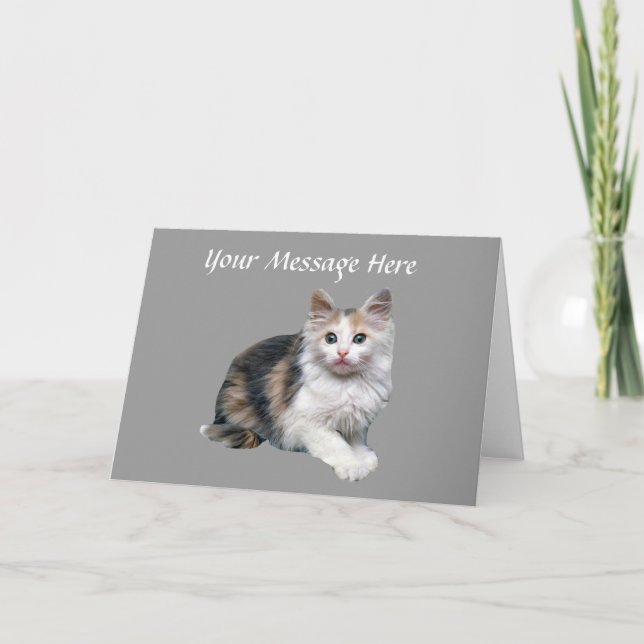 Tarjeta de saludo de gato (Anverso)