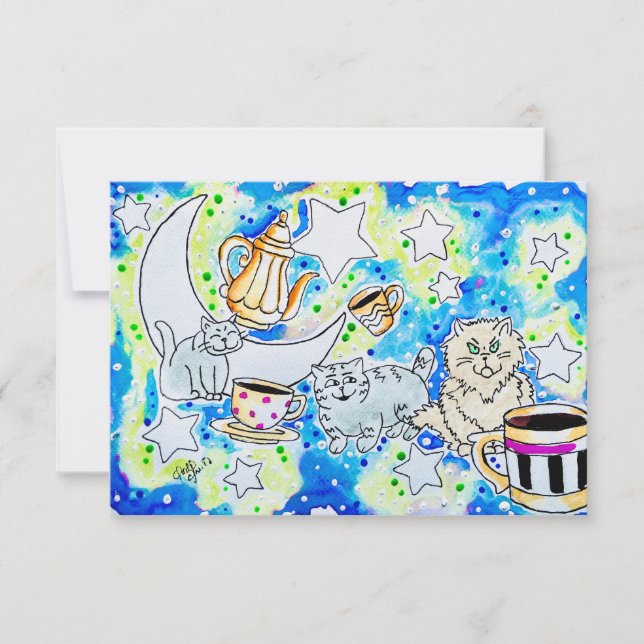 Tarjeta de saludo de gato (Anverso)