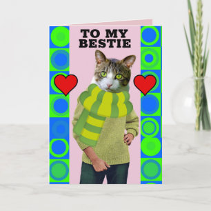 TARJETA DE SALUDO DE GATOS DEL DÍA DE SAN VALENTÍN