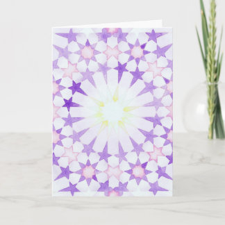 Tarjeta de saludo de geometría islámica 'Wisteria'