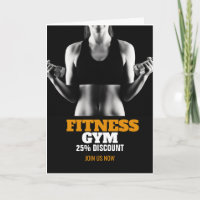 Tarjeta de saludo de gimnasio / fitness moderno | 