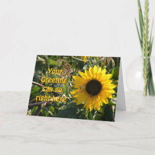 Tarjeta de saludo de girasol
