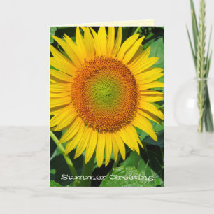 Tarjeta de saludo de girasol