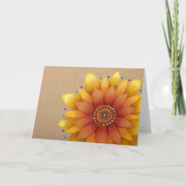 Tarjeta de saludo de girasol