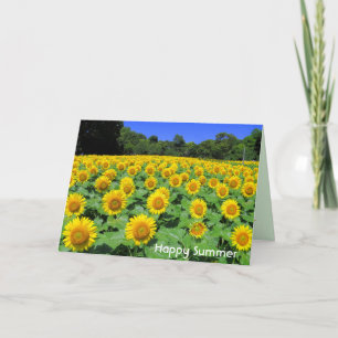 Tarjeta de saludo de girasol