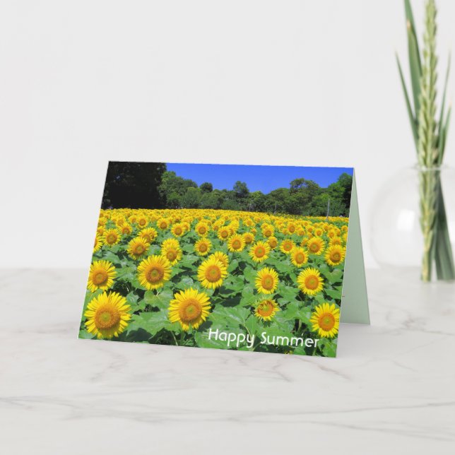 Tarjeta de saludo de girasol (Anverso)