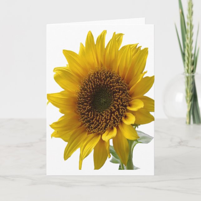 Tarjeta de saludo de girasol para ella (Anverso)