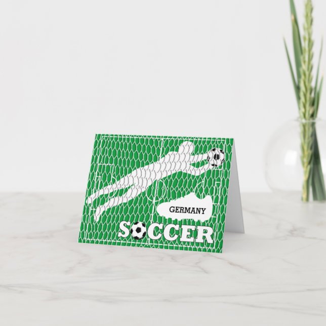 Tarjeta de saludo de gol de zapatos de campo de fú (Anverso)