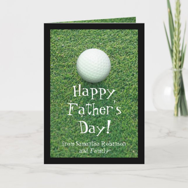 Tarjeta de saludo de golf del Día del Padre (Anverso)
