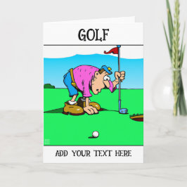 Tarjeta de saludo de golf personalizada