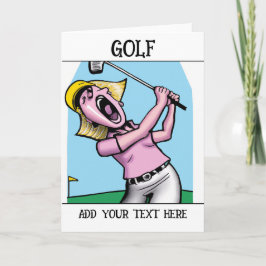 Tarjeta de saludo de golf personalizada