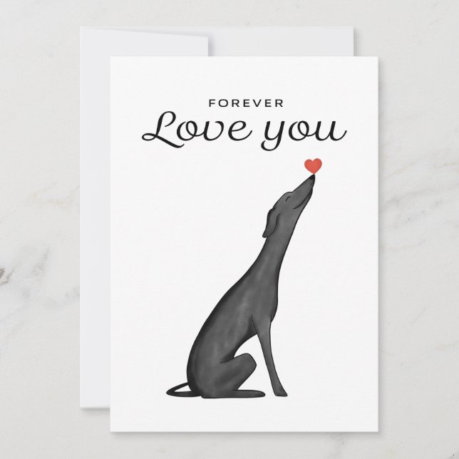 Tarjeta de saludo de Greyhound, Amante de Greyhoun (Anverso)