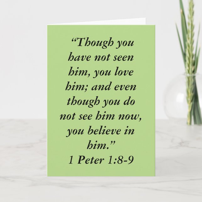 Tarjeta de saludo de guiones "Believe" (Anverso)