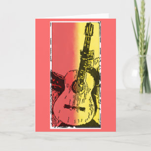 Tarjeta de saludo de guitarra