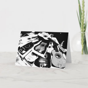 Tarjeta de saludo de guitarra - 001