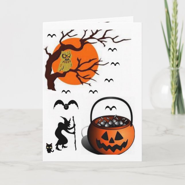 Tarjeta de saludo de Halloween (Anverso)