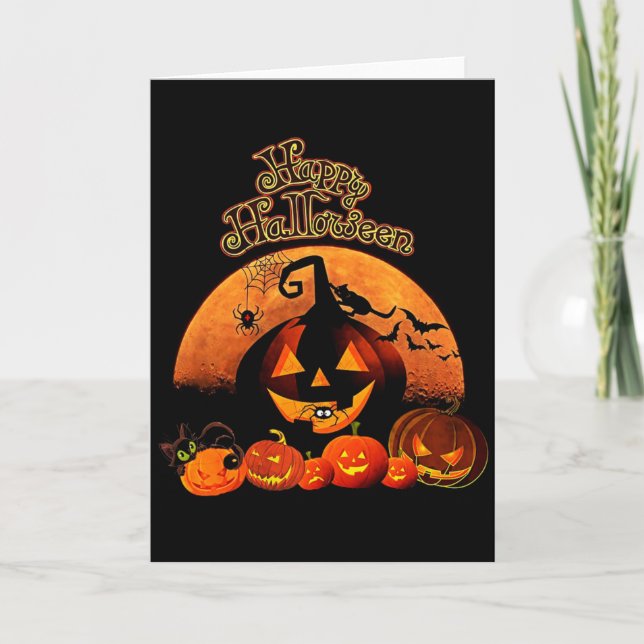 Tarjeta de saludo de Halloween (Anverso)