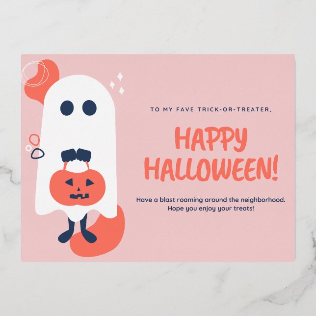 Tarjeta de saludo de Halloween (Anverso)