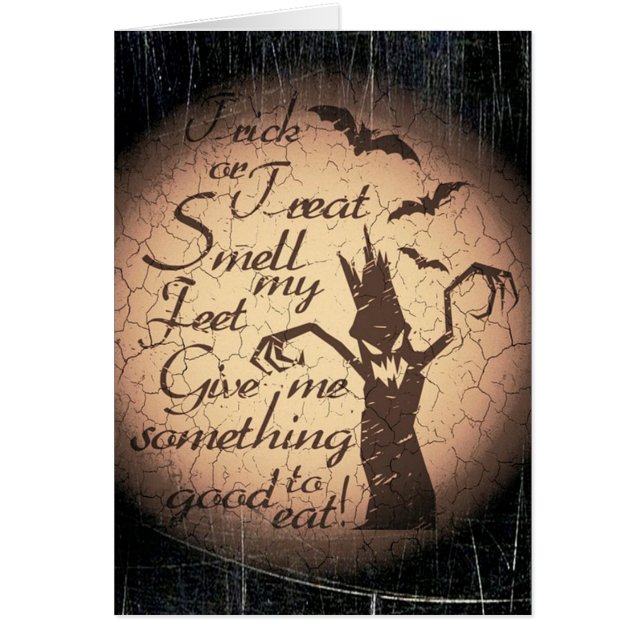 Tarjeta de saludo de Halloween (Frente)