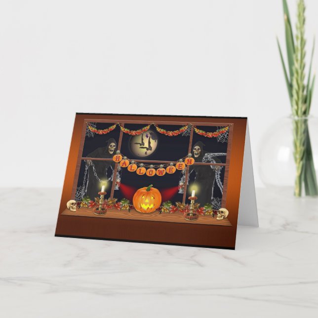 Tarjeta de saludo de Halloween (Anverso)