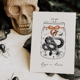 Tarjeta de saludo de Halloween Bugs & Hisses