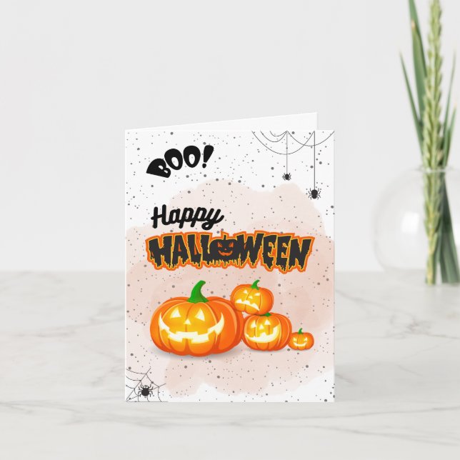 Tarjeta de saludo de Halloween - Colección Cute Sp (Anverso)