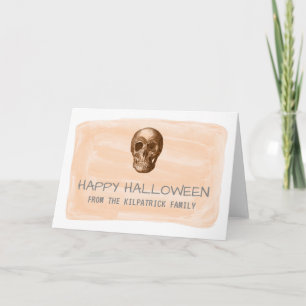 Tarjeta de saludo de Halloween con color de agua n