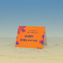 Tarjeta de saludo de Halloween con fronteras fract