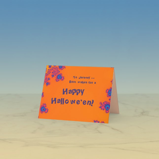 Tarjeta de saludo de Halloween con fronteras fract (Subido por el creador)